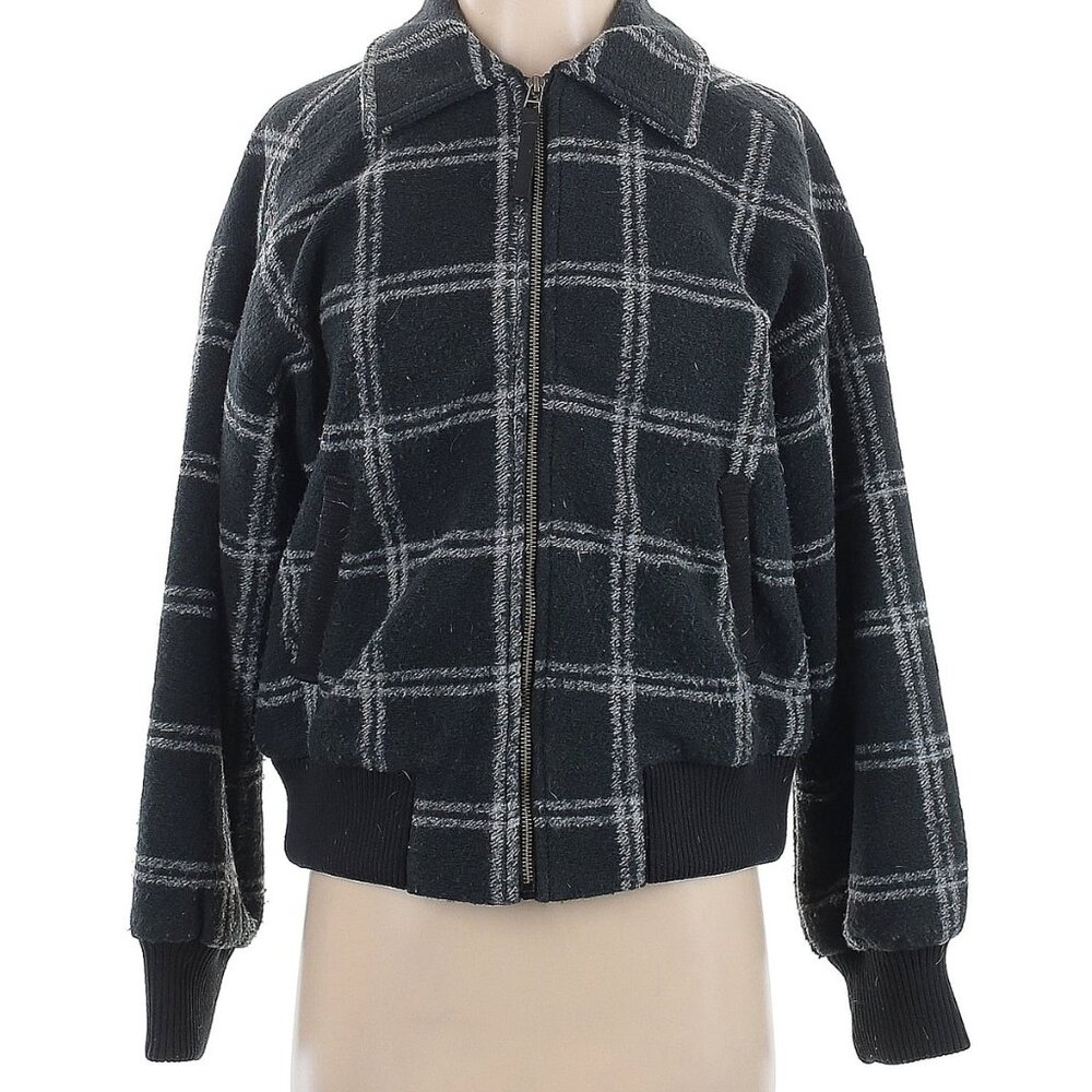 Universal Thread Black and Gray Checkered Jacket - image 2